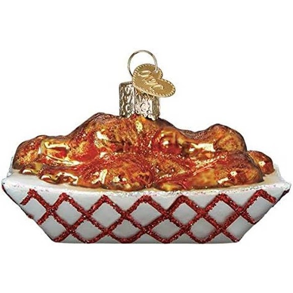 Old World Christmas Hot Wings and Dip Ornament Glass Blown - Picture 2 of 4